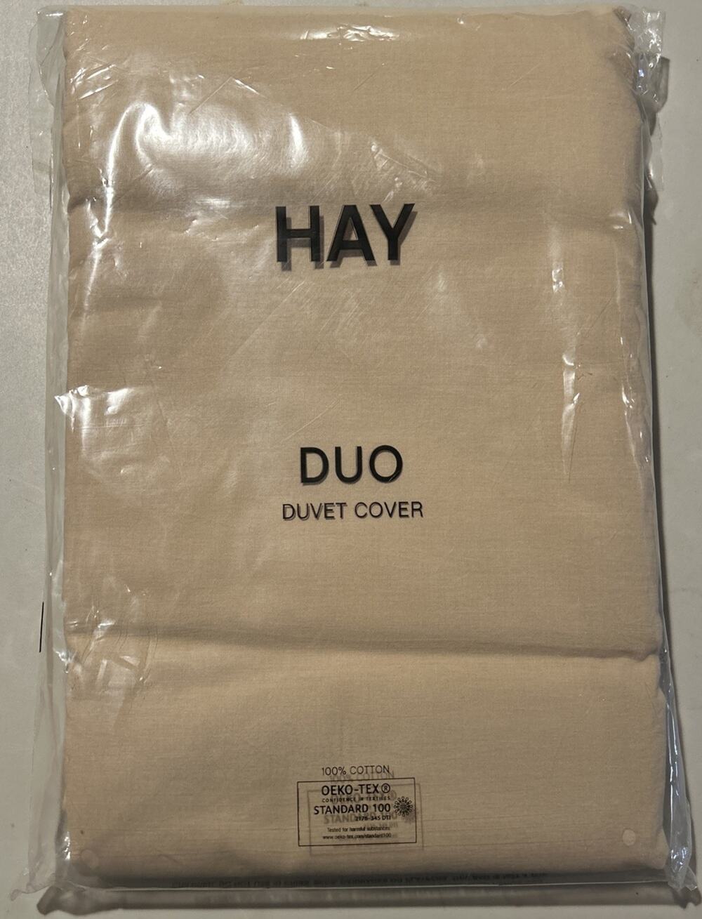 HAY Duo Twin Duvet Cover Cappuccino 100% Cotton Zipper Closure
